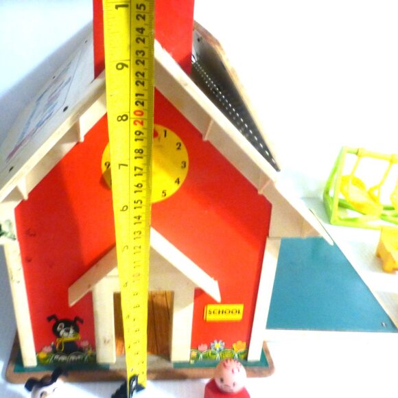 Vintage Fisher Price SCHOOL HOUSE Fisher Price PLAY GROUND Desk Pre-School - Picture 9 of 15